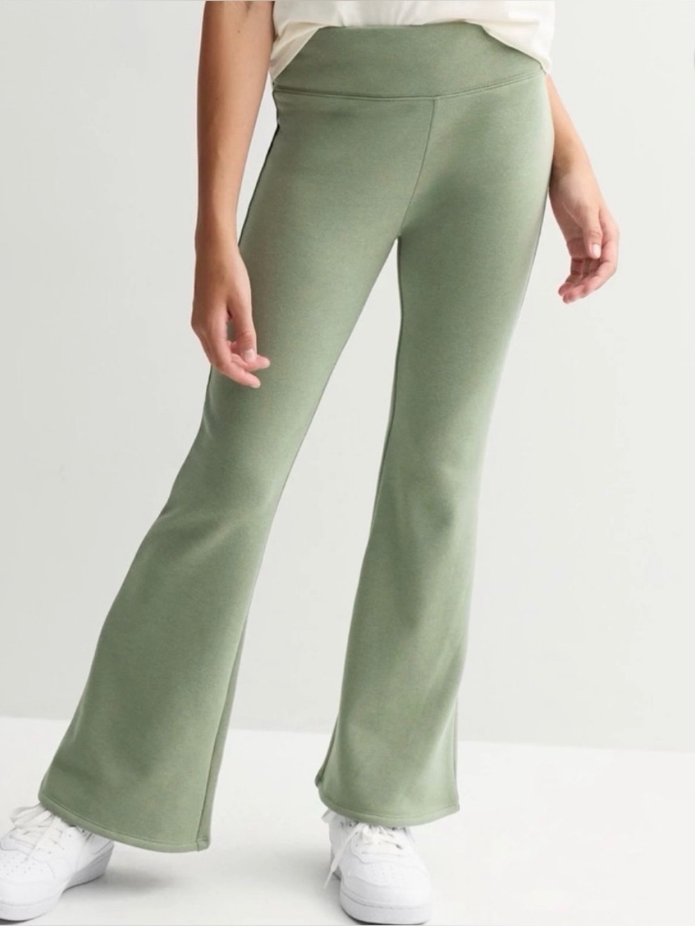 NWOT SO Girls The Cozy Leggings Flare Lined Leggings- OLIVE GREEN